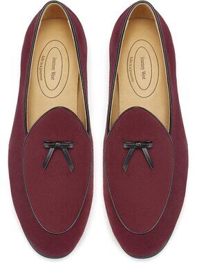 Women's Wine Suede Moccasins Loafers Bowknot Slip On Comfortable Driving Flats